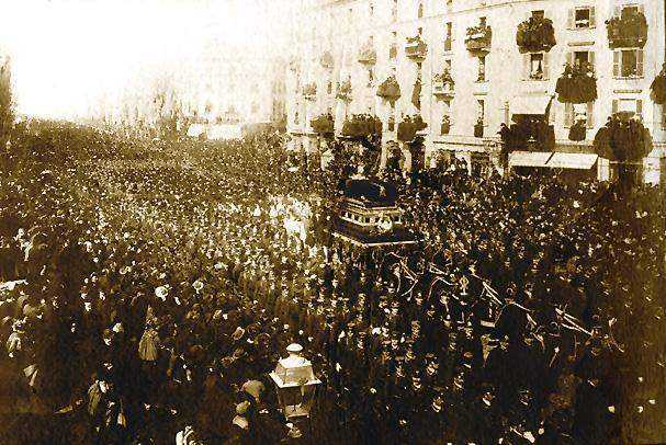 The State Ceremony following Verdi's death on 27th February 1901