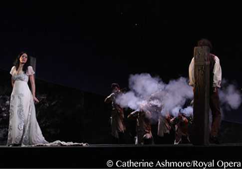 Tosca (Angela Gheorghiu) watches Cavaradossi shot, Royal Opera