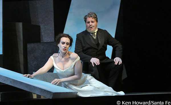 Violetta (Brenda Rae) and Georgio Germont (Roland Wood), Sante Fe Opera