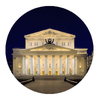 The Bolshoi Opera House at night