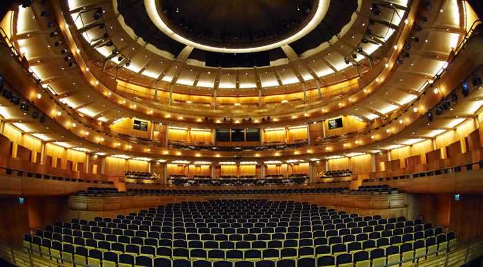 The horseshoe shaped auditorium of Glyndebourne Festival Opera