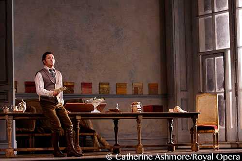 Alfredo (Piotr Beczała) discovers Violetta's financial situation, Royal Opera House