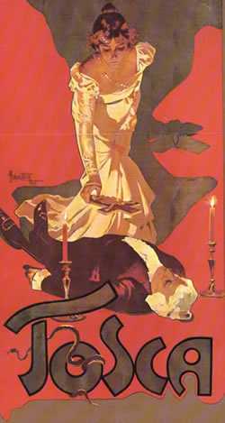 Adolf Hohenstein Poster for Tosca